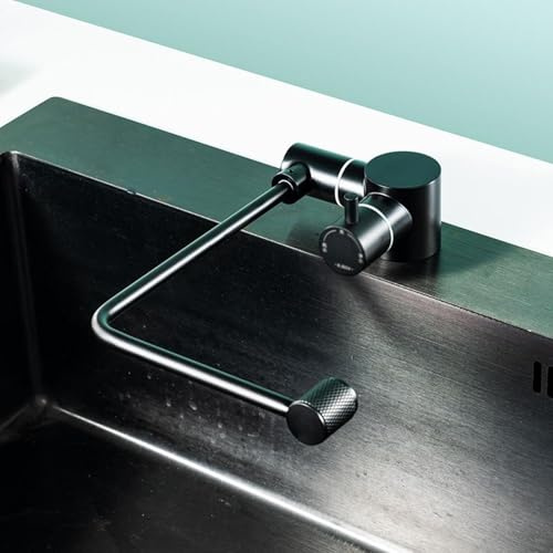 Grifo de Cocina Fregadero Abatible de 5cm 1 Hoyo Grifo Osmosis de Ggua Fria,negro