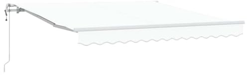 vidaXL Einziehbare Markise Weiß 300 x 250 cm Weiß, Moderne, UV-beständige Materialien, wasserfester Sonnenschutz, einziehbares, motorisiertes Dach
