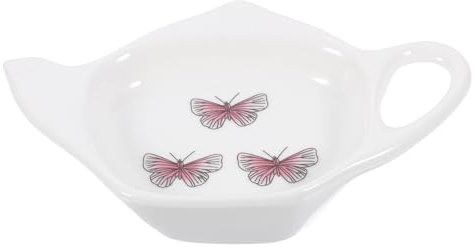 Healifty Ceramic Tea Bag Coaster and Holder Delicate Teabag Dish for Home Tea Room Tray