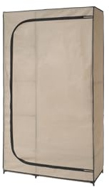 Generisch Stoffschrank Textilkleiderschrank ca. 100 x 174 x 46 cm mit 7 Ablagefächern pflegeleicht aus atmungsaktivem Vliesstoff (Beige)