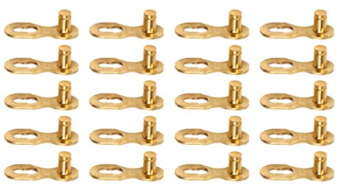 10 Paar 9-Gang-Fahrrad-Kettenglieder, Manganstahl-Fahrrad-Master-Verbindungsglied für Mountainbike, Rennrad, Gold