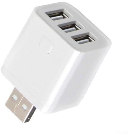Adattatore compatto per Zigbee USB per app Tuya, 1-3 bande per presa intelligente con telecomando, compatibile con Alexa Voice, 5-12 V per mini interruttore elettrico bianco (3 gang)