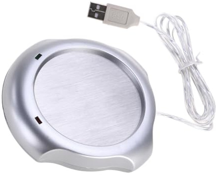 MALUGOGO USB-Tassenwärmer für den Schreibtisch mit verlängerter Kabellänge und sicherem ABS-Material, elektrischer USB-Kaffeetassenwärmer, geeignet für Getränke und heißen Kakao, für Zuhause und