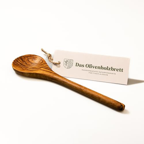 Legno D 'ol Ivo Cucchiaio da Cucina Arrotondato Testa e Arrotondato Manico, Cucchiaio da circa 25cm - 25cm