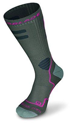 Rollerblade High Performance Women's Socks, Inline Skating, Multi Sport, Dark Grey and Pink, Medium
