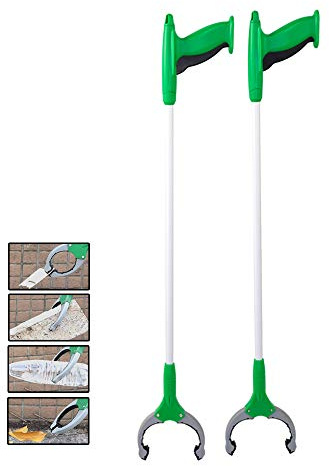 GHzzY 33 Grabber Reacher - 360 ° drehbarer Greifer Garden Nabber - Werkzeug zum Entfernen von Müll und Glühbirnen für ältere und behinderte Menschen (2er-Pack)