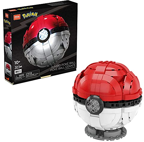 Mega Construx- Set da Costruzione Pokémon Poké Ball Gigante con Luci, Giocattolo per Bambini 8+Anni, HBF53 [Esclusivo Amazon]