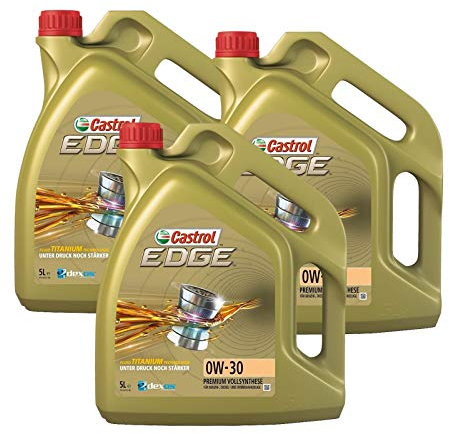 Motorenöl 0W-30 Edge Titanium FST [3x 5 L] von Castrol (SET1533DD15L) Öl Schmierung Motorenöl