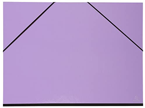 Exacompta - 25690E - 1 Tablero de dibujo Aquarel - con gomas - interior de papel negro - reverso de lona - dimensiones 52 x 72 cm - formato para archivo Raisin (500 x 650 mm) - colores aleatorios