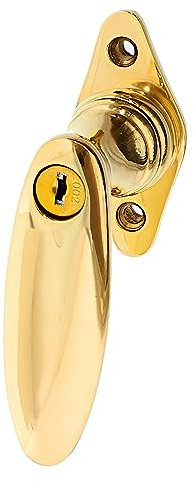 Ventano Fenstergriff abschließbar Fensterbeschlag Fensterolive Modell ''Berlin B'' aus Messing - Historischer Fenstergriff