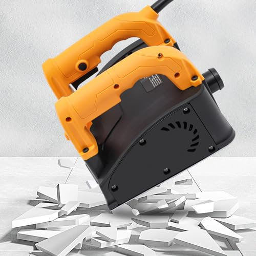 Cepilladora de pared eléctrica, 1200W Power Cepilladora manual, ajuste de profundidad 1-4 mm, Lijadora Cepilladora Eléctrica Kits de Pala de Pared de hormigón 1000-4000 TR/Min