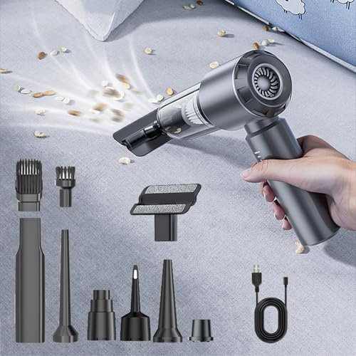 MRDEER Handheld Vacuum Cordless 15000PA 100W Rechargeable Portable Vacuum for Car 4 in 1 Mini Vacuum Cleaner with Multiple Nozzles and Brushes for Car, Home, Office
