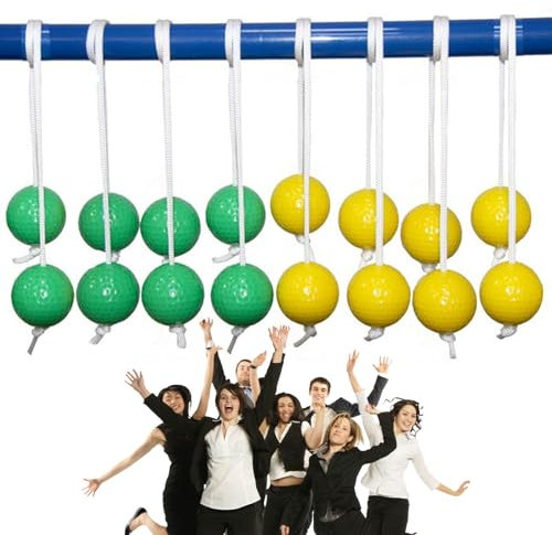 Ruwshuuk Ladder Toss Ball | Indoor Wurfspiel Mit 6 Bällen | Eltern-Kind Interaktion, Tragbares Sportgerät Für Outdoor-Aktivitäten, Firmenevents Und Teambuilding