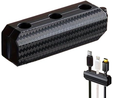 Magnetischer Kabelclip – Schreibtisch-Kabel-Clip | Organisation von 3 Löchern, Klebehalter für Küche, Arbeitsplatz, Wohnheim, Nachttisch, Auto, Telefon, Nachttisch, Schreibtisch, Zuhause
