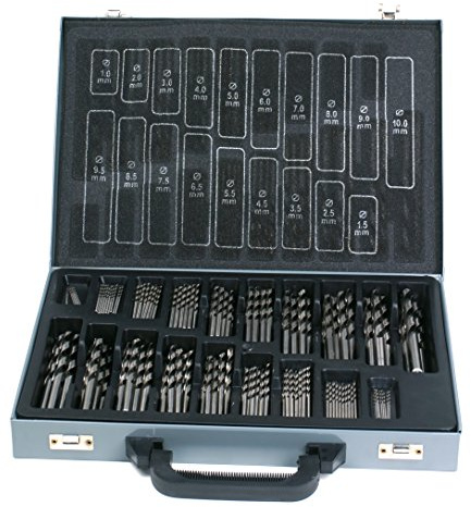 GSR Spiralbohrer Set, 170-teilig, Stahlbohrer Satz nach DIN 338, HSS-G Metallbohrer Set 1-10mm, Geschliffen, Zubehör für Bohrmaschinen, Inklusive Metallbox