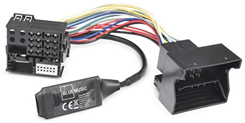 BlueMusic Bluetooth Musik Adapter kompatibel mit BMW E39 E46 E53 X5 Z4 E83 X3 - MINI R50 R52 R53 mit Boost CD/Navigation Radio Flachpin 40pin Quadlock New Generation Radio