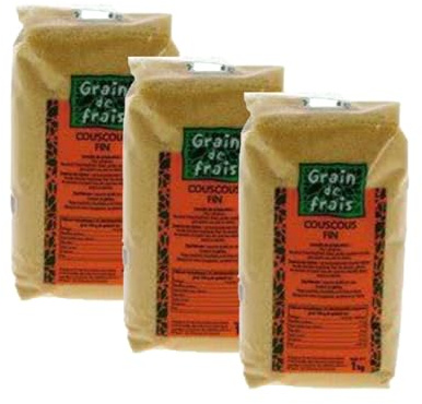Lot 3x Couscous fin - Grain de Frais - paquet 1kg