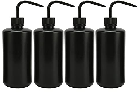 tattoo Bottiglia Compressore Capacità 500ml Ugello Lungo Buona Flessibilità per Botteghe Tatouage (Nero)