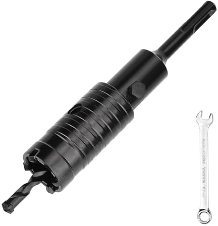hsawbit 38mm Concrete Hole Cutter Core Drill Bit with 110mm SDS Plus Shank | Masonry Hole Saw Tungsten Carbide Teeth for Concrete Cement Brick Wall Stone