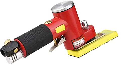 Mini pulidora de aire de línea recta,YIWENG Mini lijadora de aire de línea recta con 2 almohadillas de lijado Lijadora neumática orbital aleatoria Pulidora de mano operada por aire Cera para muebles d