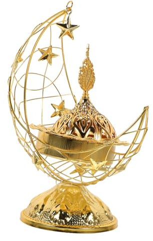 Arabisches Räuchergefäß Eid Mubarak Weihrauchbrenner Räuchergefäß aus atherisches öl Diffuser diffusor für ätherische öle konisch Räucherstäbchen Ornamente Dekorationen