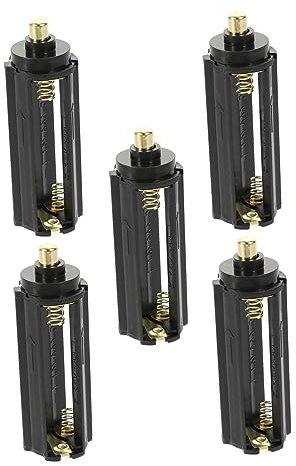 UKCOCO Boîtier De Batterie 3 Piles AAA pour Lampe De Poche, Lot De 5 Supports Batterie Pratiques, Matériau Plastique Noir, Accessoires Lampe Portable, Compact Et Léger, Usage Extérieur Et Intérieur