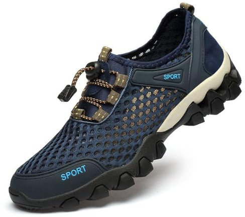 Fansu Zapatos de Agua Hombre Mujer, Barefoot Escarpines Deportes Acuáticos Secado Rápido Zapatos de Playa Ligeros Antideslizante Calzado para Adulto Surf