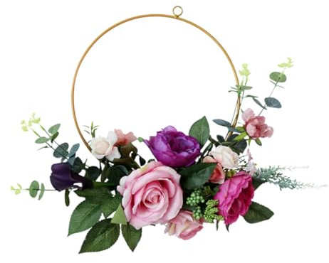 MUSISALY Hochzeit Deko Künstliche Girlande Metallkranz Eisenkunst Für Blumen Blätter Café Hochzeitsdekor