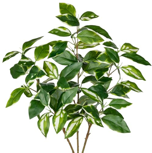 Oairse Lot de 3 tiges de verdure artificielle de 69,8 cm de haut - Tiges et branches de pothos pour remplissage de vase, faux shurbs, feuilles de buisson, verdure en soie pour arrangement floral,