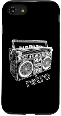 Boombox-Abbildung — Vintage-Ghettoblaster-Boombox-Liebhaber Hülle für iPhone SE (2020) / 7 / 8