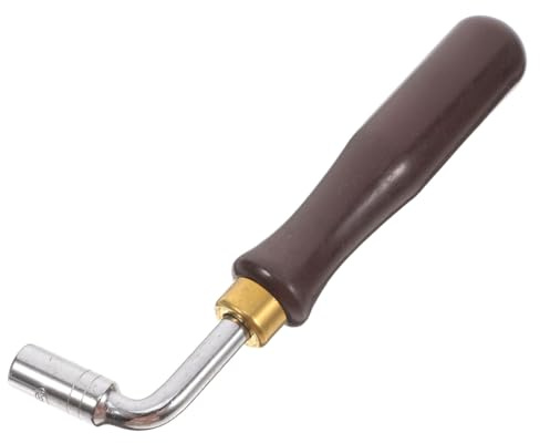 Einfacher Hackbrettschlüssel für Hackbrett Instrument 401/402 | Dulcimer Tonstimmwerkzeug, Edelstahl und Kunststoff, Braun, Kompakt und Leicht zu Bedienen