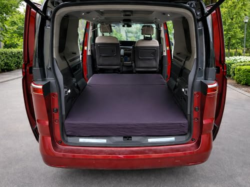 SHOGAZI VW T7 Matratze 120x190x12 cm klappbar – für Multivan Liegefläche, 12 cm orthopädischer Kaltschaum, Baumwollbezug abnehmbar und waschbar, Made in Germany