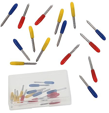 KICHOUSE Taglierine Di Ricambio Per Taglierina in Vinile Set Da 15 Pezzi Macchine Per Incisione Utensili Da Taglio in 3 Misure (30° 45° 60°) Per Più Supporti