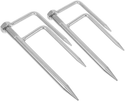 ibasenice 2piezas Soportes para Sombrillas Anclaje Metálico Resistente Soporte De Playa para Camping