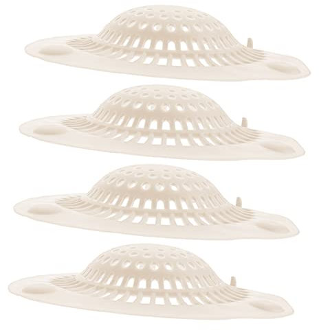 HOMSFOU 4pièces Filtre De Drain Silicone pour Évier Et Couvre Drain Anti-collapsus avec Ventouse Accessoire Pratique pour Salle De Bain Et Cuisine