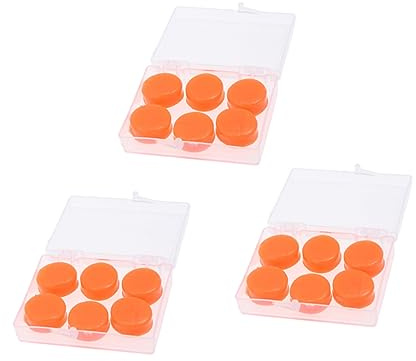 DEARMAMY 18 Pcs D'oreille Étanche Baignade Sound Réduisant Les D'oreille Enfants D'oreilles Natation Oreille Qui Nage Boules Quies Nageurs Écouteurs Adulte Orange