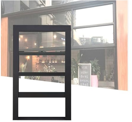LVLDAWA Schiebefenster, Aluminiumlegierung Mit Vertikal Anhebenden Kleinen Schiebefenstern, Stand-Servierfenster Mit Griff Für Scheunen, Garagen(75X140CM)