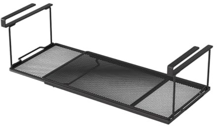 rockible Panier de Rangement sous étagère pour Cuisine avec Support Suspendu En Acier Au Carbone, Noir