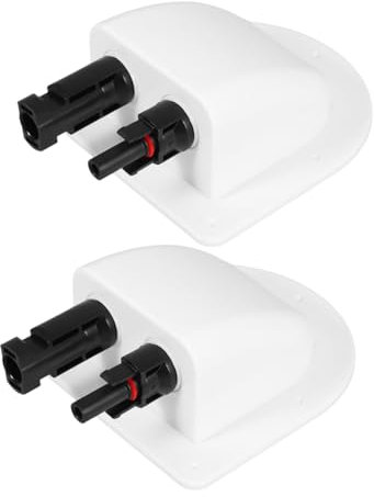 ELAYARD 2pcs Solar Cable Entry Glands Dual Wire Entry Housing Solar Panel Cable Glands Weatherproof Electrical Box Abs Plastic Bracket