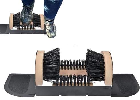 23.5x10.5 Cm Outdoor Shoe Scraper Cleaner Brush Wood Boot Scraper Outdoor Shoe Brush Heavy Duty Shoe Boot Scrapers Cleans Deep Removes All Outdoor Dirt Snow, Mud And Sand. Construction, Hiking Cleaner