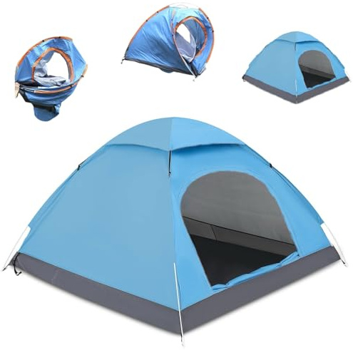 Pop Up Tent 2 Man, Waterproof Windproof Anti-UV Camping Tent, Instant Automatic Tent, Lightweight, for Beach, Outdoor, Traveling, Hiking, Camping, Fishing