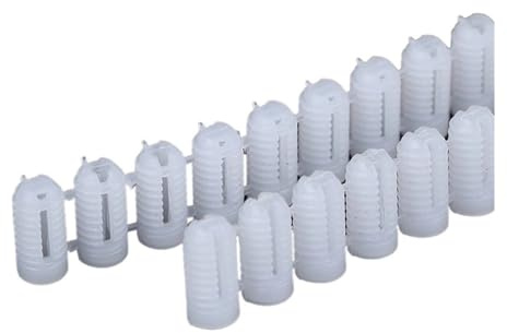 Schrauben und Dübel, M4 Kunststoff-Nylon-Spreizdübel, Flachkopf-Selbstschneidschrauben, Set mit 100 Stück