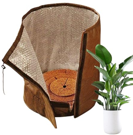Generisch Housses de pots de fleurs pour l'hiver - Protection contre le gel - Isolation et protection des pots - Pour serre, plate-bande surélevée, jardin, paysage, terrasse, cour, pelouse, balcon