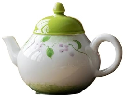 Tetera Ceramica Tetera de porcelana blanca con infusor y filtro, cerámica pintada a mano, ideal for ceremonias