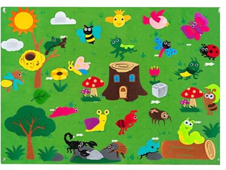 DIY Felt Story Board - Flannel Storytelling Kit, Educational Preschool Activity | Felt Board for Kids Girls Creative Learning Playtime Home Classroom