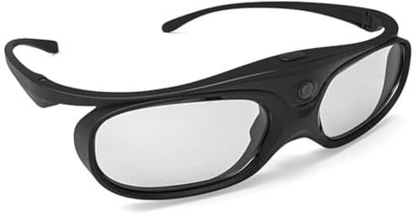 Xnuiasqe Gafas 3D para Proyectores DLP Link, Gafas 3D con Obturador, Gafas para TV 3D DLP