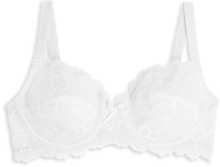 Cotonella, Soutien-Gorge à Balconnet Sabrina en Dentelle Extensible avec Armatures - Soutien-Gorge avec Renfort Interne et latéral des Bonnets en Tulle, sans Rembourrage - Art.CD027