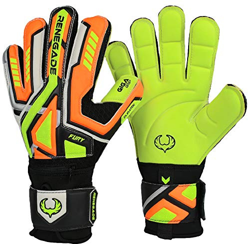 Renegade GK Fury Torwarthandschuhe mit Fingerschutz (Größen 7-11, Level 4) | 4+3MM Giga Grip | úberlegene Griffigkeit, Schutz und Komfort | Torwarthandschuhe Herren, Erwachsene, Jungen, Kinder
