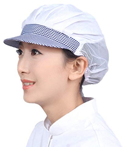 BYFRI Kellner Mesh/Baumwolle Cap Restaurant Küche Werkstatt Haarnetz Kühl Reusable Bouffant Adjustable Food Service Haarschutz Snoods