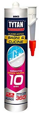 SILICONE ACETICO BAGNI E CUCINE TYTAN BIANCO RAPIDO ML 280